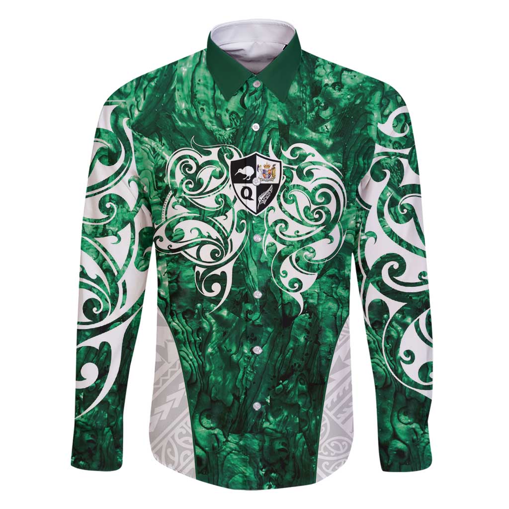 Queensland Maori Kiwi Personalised Family Matching Long Sleeve Bodycon Dress and Hawaiian Shirt Kikirangi Papua Shell Maori Tribal Tattoo