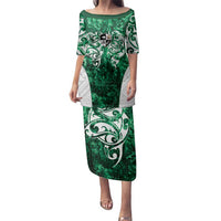 Queensland Maori Kiwi Personalised Family Matching Puletasi and Hawaiian Shirt Kikirangi Papua Shell Maori Tribal Tattoo