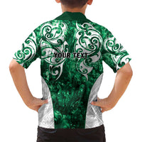 Queensland Maori Kiwi Personalised Family Matching Summer Maxi Dress and Hawaiian Shirt Kikirangi Papua Shell Maori Tribal Tattoo