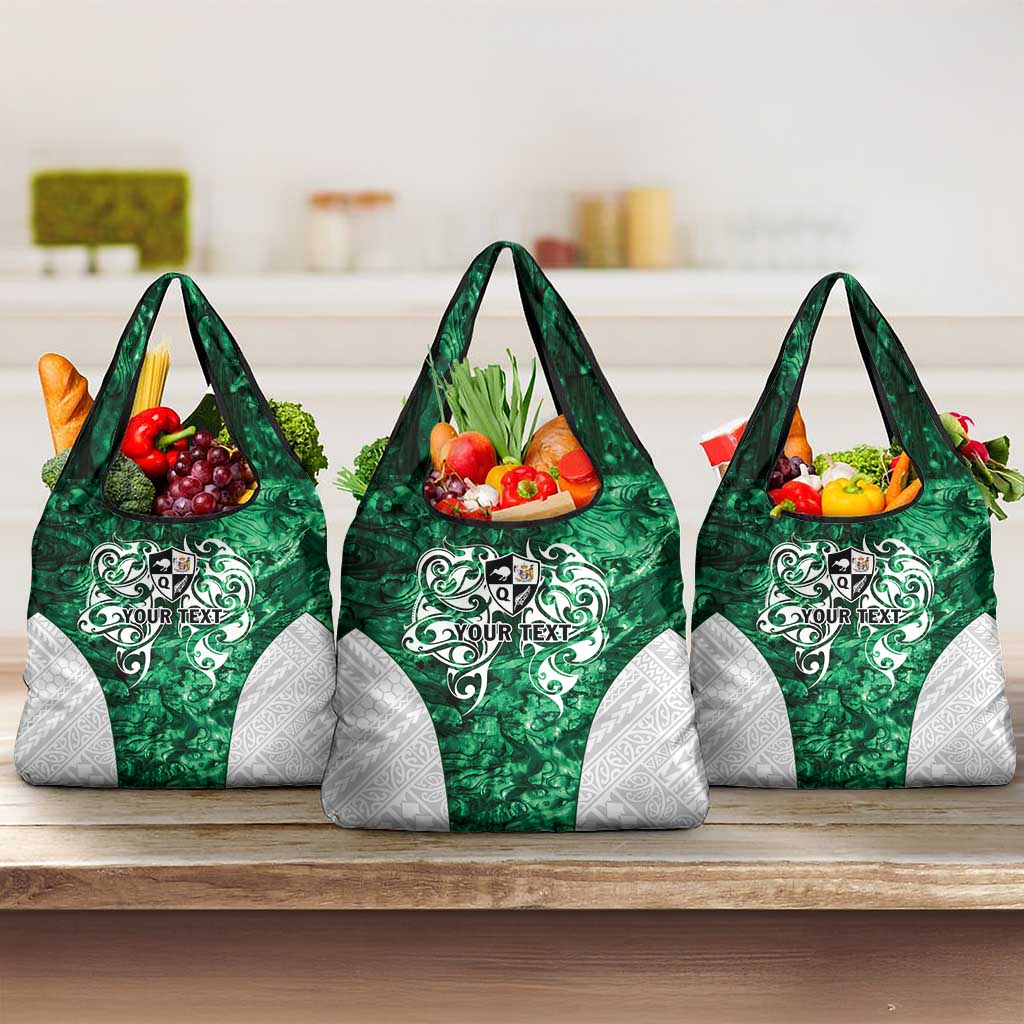 Queensland Maori Kiwi Personalised Grocery Bag Kikirangi Papua Shell Maori Tribal Tattoo
