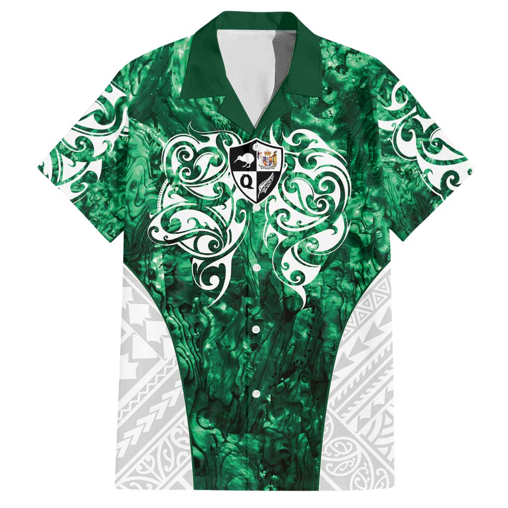 Queensland Maori Kiwi Personalised Hawaiian Shirt Kikirangi Papua Shell Maori Tribal Tattoo
