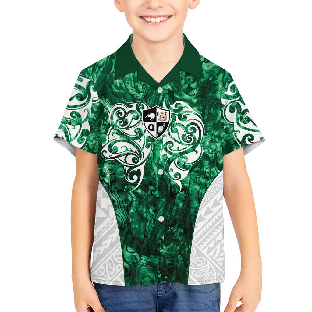 Queensland Maori Kiwi Personalised Hawaiian Shirt Kikirangi Papua Shell Maori Tribal Tattoo