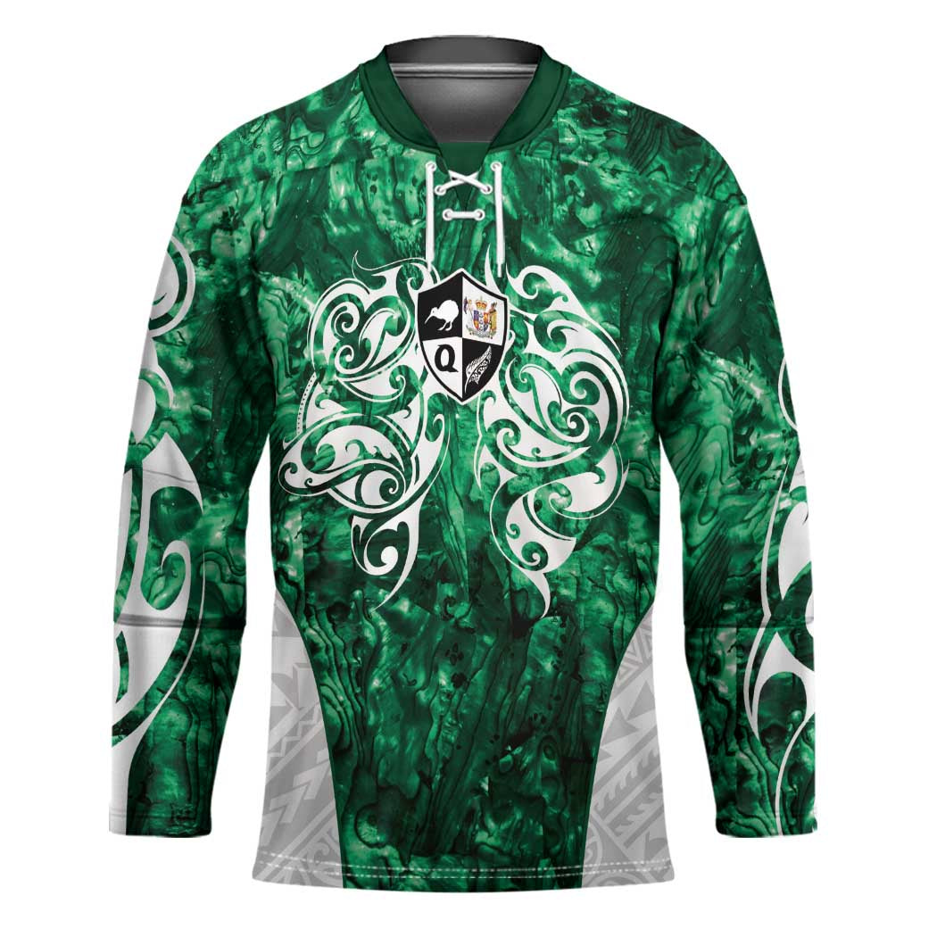 Queensland Maori Kiwi Personalised Hockey Jersey Kikirangi Papua Shell Maori Tribal Tattoo - Polynesian Pride