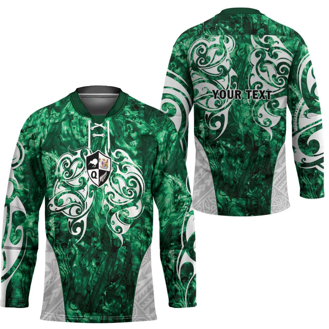 Queensland Maori Kiwi Personalised Hockey Jersey Kikirangi Papua Shell Maori Tribal Tattoo - Polynesian Pride