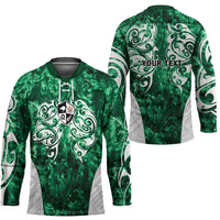 Queensland Maori Kiwi Personalised Hockey Jersey Kikirangi Papua Shell Maori Tribal Tattoo - Polynesian Pride