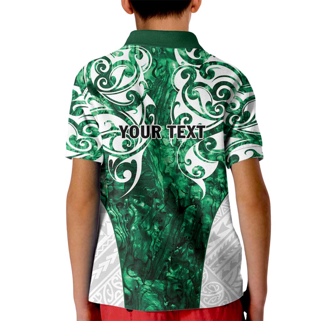 Queensland Maori Kiwi Personalised Kid Polo Shirt Kikirangi Papua Shell Maori Tribal Tattoo