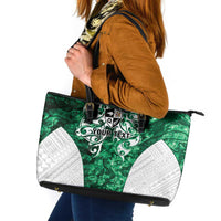 Queensland Maori Kiwi Personalised Leather Tote Bag Kikirangi Papua Shell Maori Tribal Tattoo