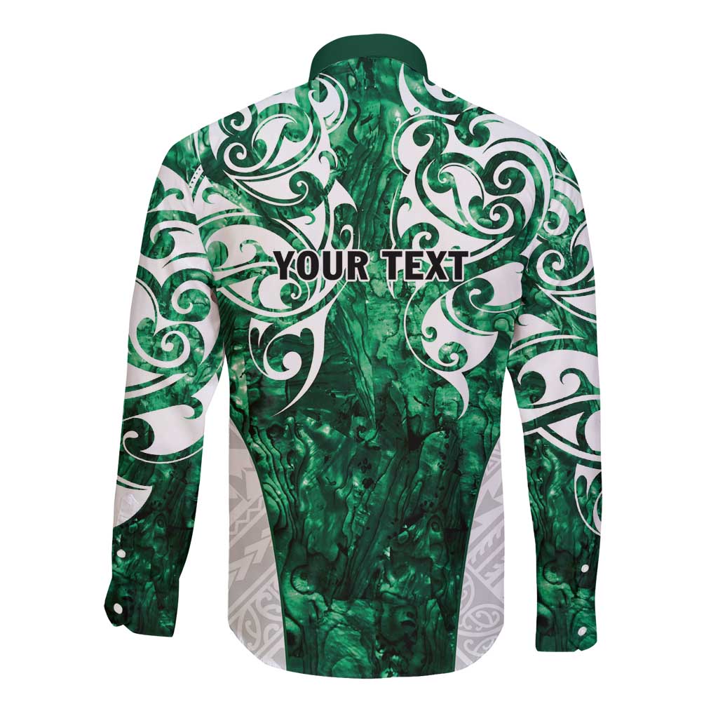 Queensland Maori Kiwi Personalised Long Sleeve Button Shirt Kikirangi Papua Shell Maori Tribal Tattoo