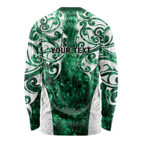 Queensland Maori Kiwi Personalised Long Sleeve Shirt Kikirangi Papua Shell Maori Tribal Tattoo