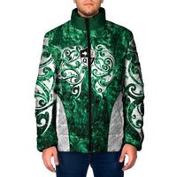 Queensland Maori Kiwi Personalised Padded Jacket Kikirangi Papua Shell Maori Tribal Tattoo - Polynesian Pride