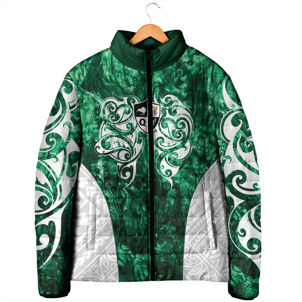 Queensland Maori Kiwi Personalised Padded Jacket Kikirangi Papua Shell Maori Tribal Tattoo - Polynesian Pride