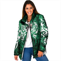 Queensland Maori Kiwi Personalised Padded Jacket Kikirangi Papua Shell Maori Tribal Tattoo - Polynesian Pride