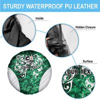 Queensland Maori Kiwi Personalised Spare Tire Cover Kikirangi Papua Shell Maori Tribal Tattoo