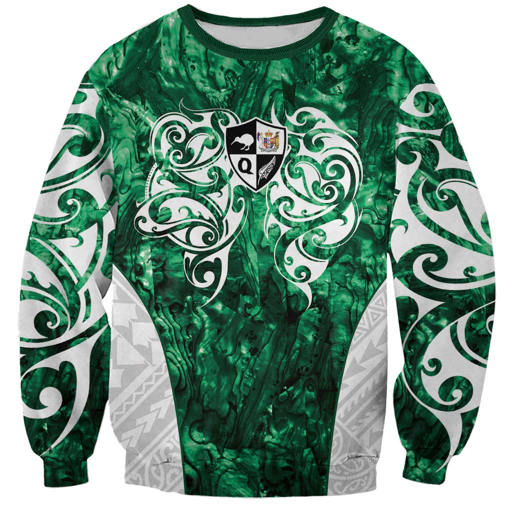 Queensland Maori Kiwi Personalised Sweatshirt Kikirangi Papua Shell Maori Tribal Tattoo