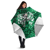 Queensland Maori Kiwi Personalised Umbrella Kikirangi Papua Shell Maori Tribal Tattoo - Polynesian Pride