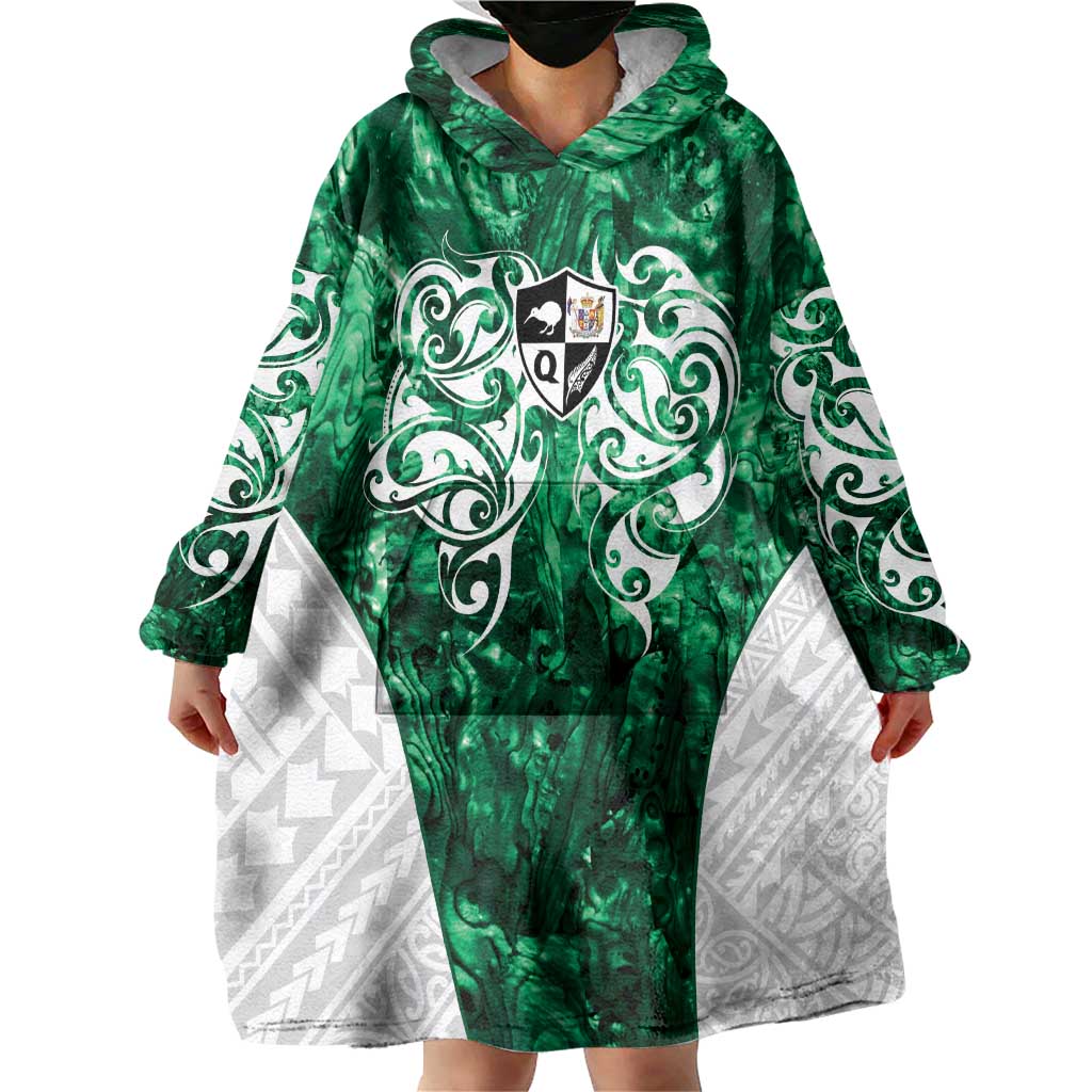 Queensland Maori Kiwi Personalised Wearable Blanket Hoodie Kikirangi Papua Shell Maori Tribal Tattoo