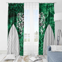 Queensland Maori Kiwi Personalised Window Curtain Kikirangi Papua Shell Maori Tribal Tattoo