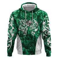 Queensland Maori Kiwi Personalised Zip Hoodie Kikirangi Papua Shell Maori Tribal Tattoo