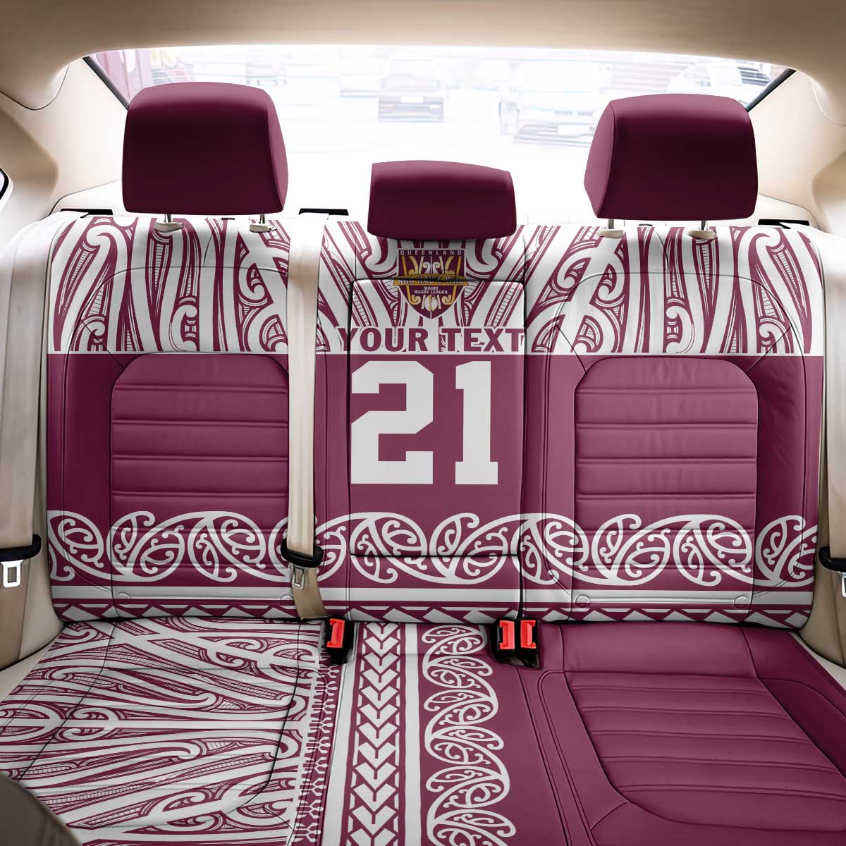 Queensland Maori Nga Hau E Wha Custom Back Car Seat Cover Polynesian Maori Tribal Pattern