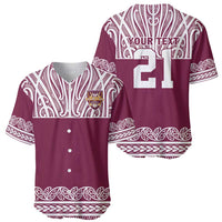 Queensland Maori Nga Hau E Wha Custom Baseball Jersey Polynesian Maori Tribal Pattern