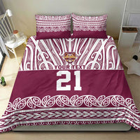 Queensland Maori Nga Hau E Wha Custom Bedding Set Polynesian Maori Tribal Pattern