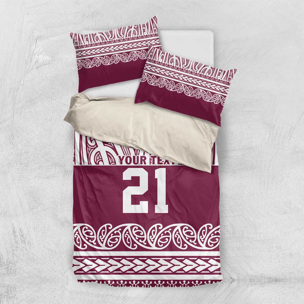 Queensland Maori Nga Hau E Wha Custom Bedding Set Polynesian Maori Tribal Pattern