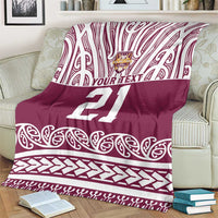 Queensland Maori Nga Hau E Wha Custom Blanket Polynesian Maori Tribal Pattern