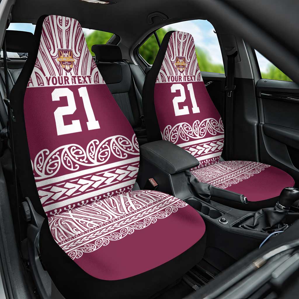 Queensland Maori Nga Hau E Wha Custom Car Seat Cover Polynesian Maori Tribal Pattern