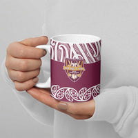Queensland Maori Nga Hau E Wha Custom Ceramic Mug Polynesian Maori Tribal Pattern - Polynesian Pride