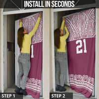 Queensland Maori Nga Hau E Wha Custom Door Cover Polynesian Maori Tribal Pattern - Polynesian Pride