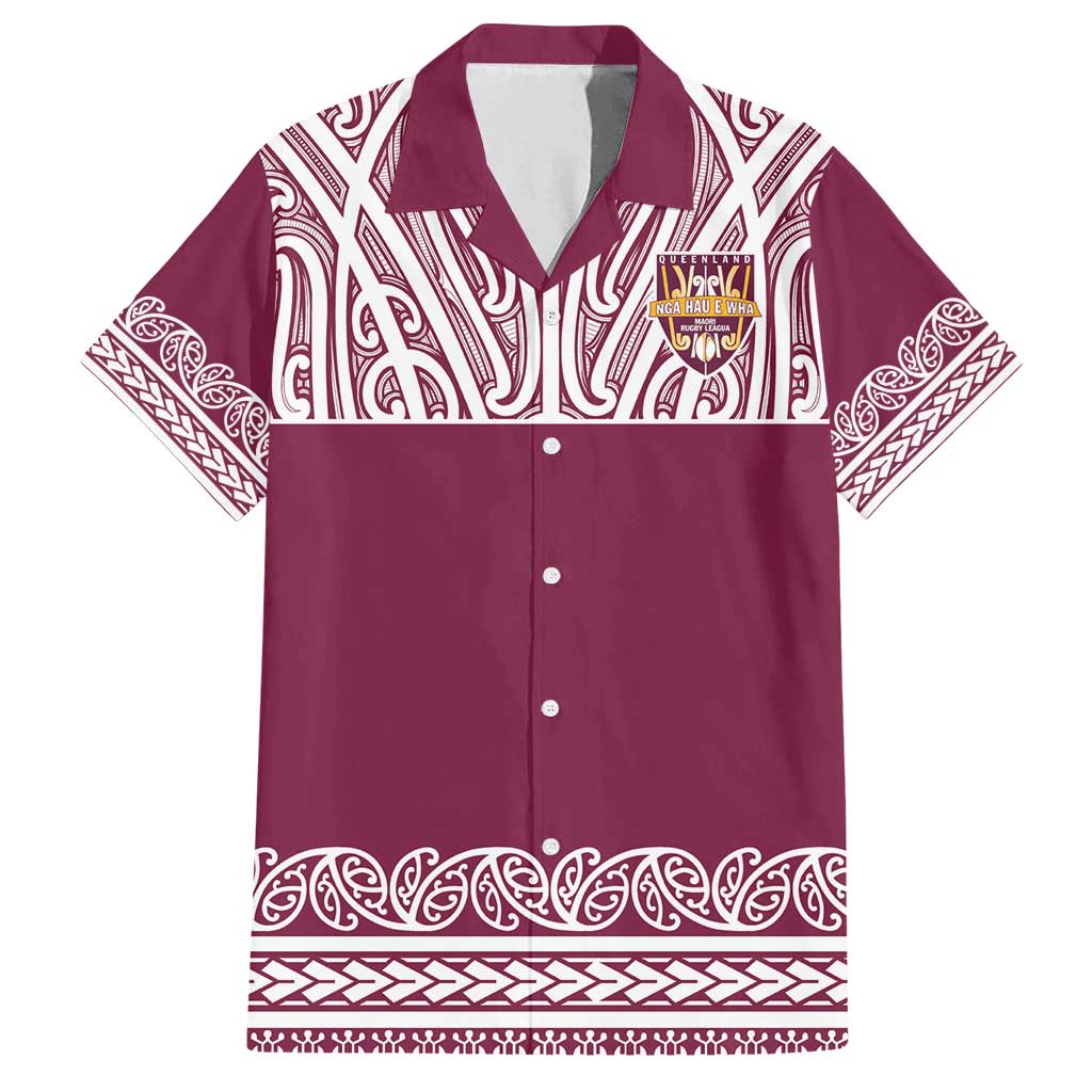 Queensland Maori Nga Hau E Wha Custom Family Matching Tank Maxi Dress and Hawaiian Shirt Polynesian Maori Tribal Pattern