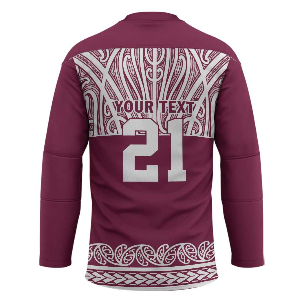 Queensland Maori Nga Hau E Wha Custom Hockey Jersey Polynesian Maori Tribal Pattern - Polynesian Pride