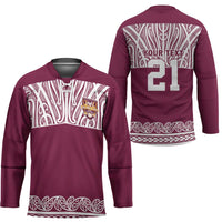 Queensland Maori Nga Hau E Wha Custom Hockey Jersey Polynesian Maori Tribal Pattern - Polynesian Pride