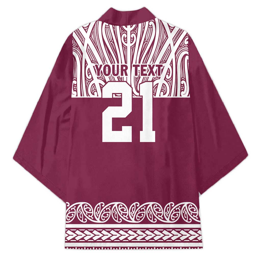 Queensland Maori Nga Hau E Wha Custom Kimono Polynesian Maori Tribal Pattern - Polynesian Pride