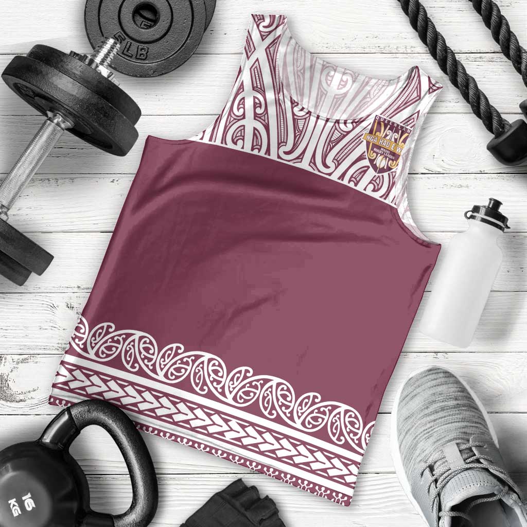 Queensland Maori Nga Hau E Wha Custom Men Tank Top Polynesian Maori Tribal Pattern