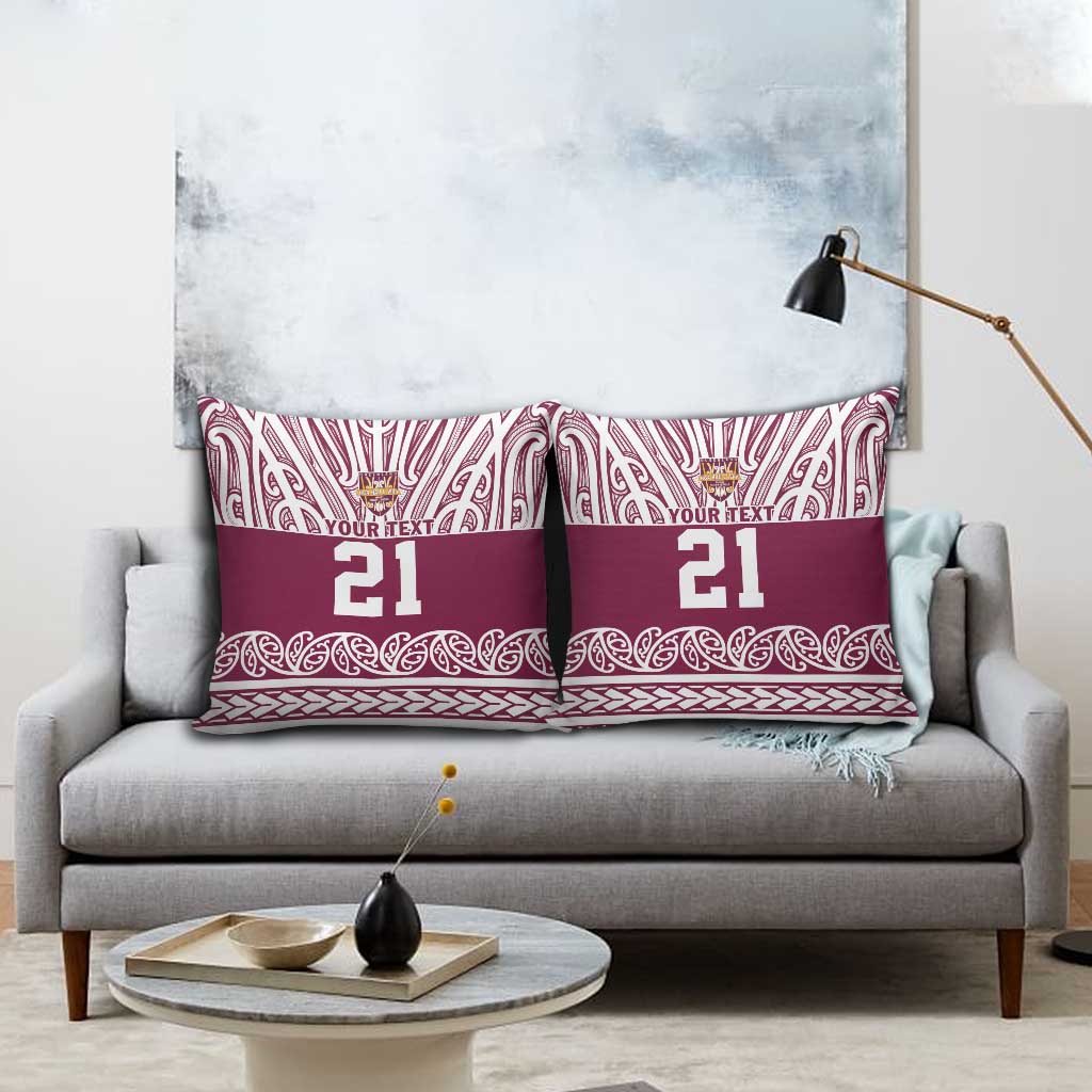 Queensland Maori Nga Hau E Wha Custom Pillow Cover Polynesian Maori Tribal Pattern - Polynesian Pride