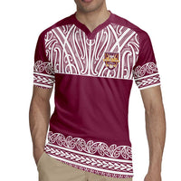 Queensland Maori Nga Hau E Wha Custom Rugby Jersey Polynesian Maori Tribal Pattern