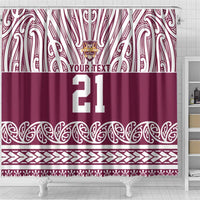 Queensland Maori Nga Hau E Wha Custom Shower Curtain Polynesian Maori Tribal Pattern