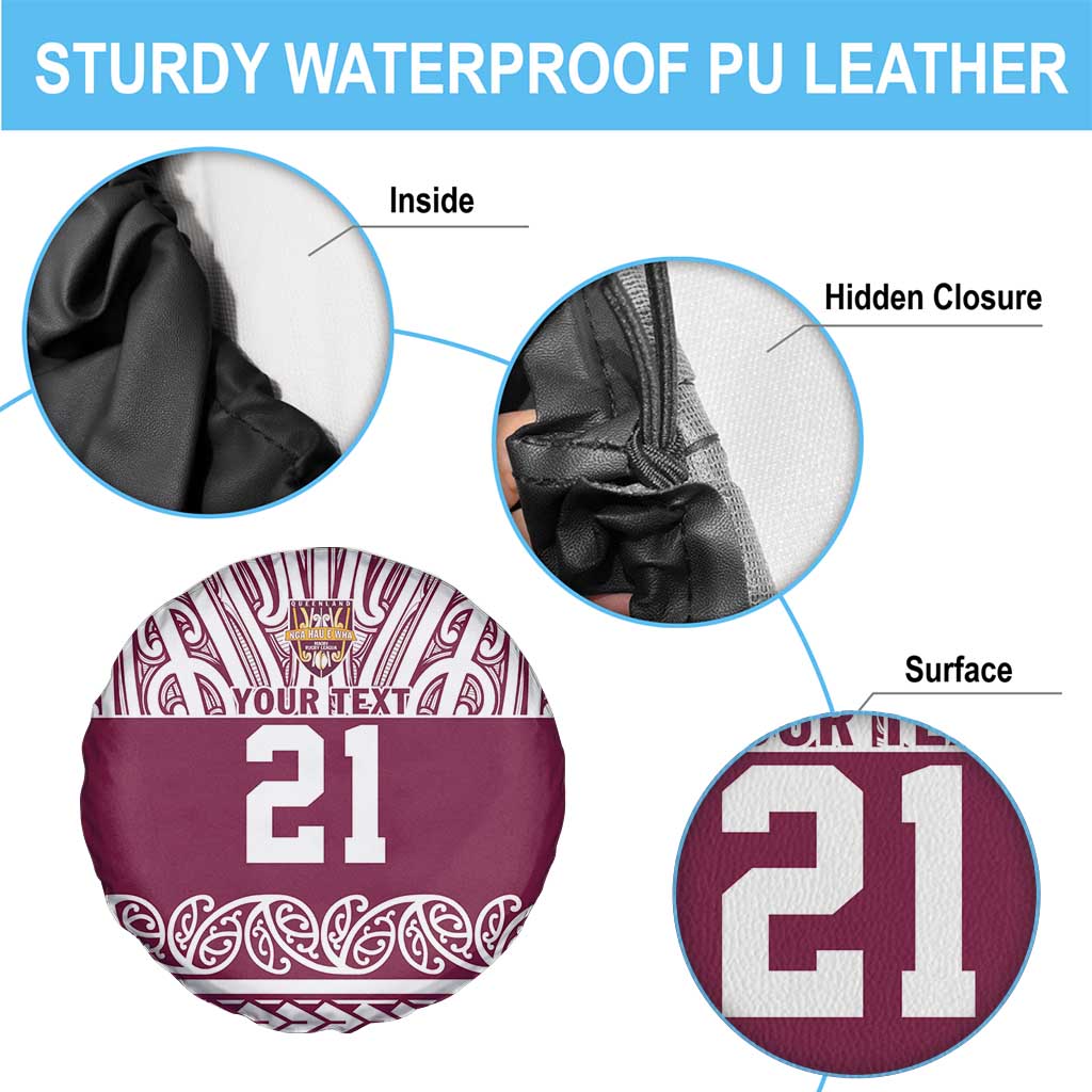 Queensland Maori Nga Hau E Wha Custom Spare Tire Cover Polynesian Maori Tribal Pattern