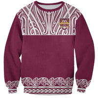 Queensland Maori Nga Hau E Wha Custom Sweatshirt Polynesian Maori Tribal Pattern
