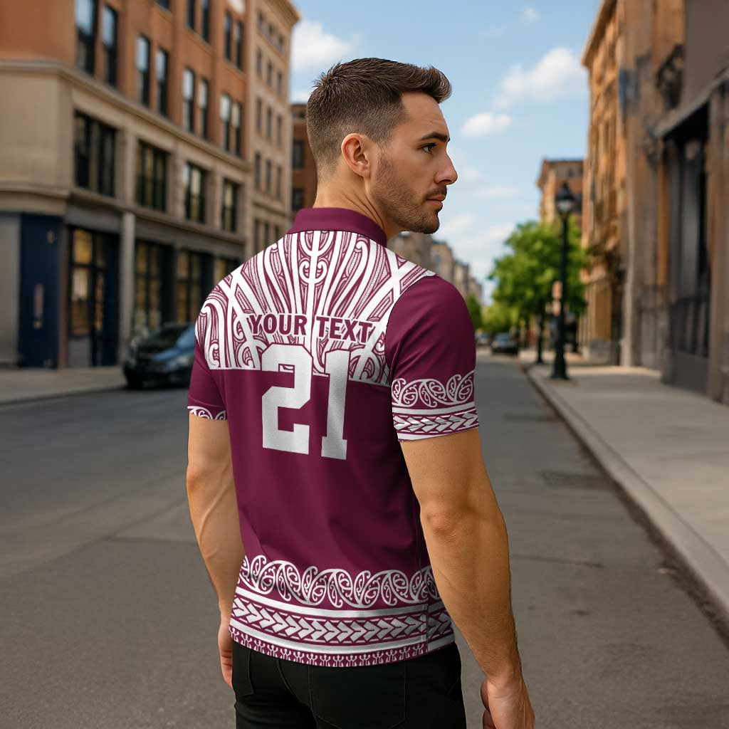 Queensland Maori Nga Hau E Wha Custom Zipper Polo Shirt Polynesian Maori Tribal Pattern LT9 - Polynesian Pride