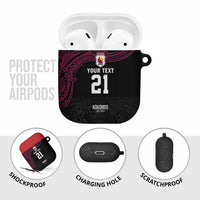 Queensland Papua New Guinea Custom AirPods Case All Black Pacific PNG Tribal Style - Polynesian Pride