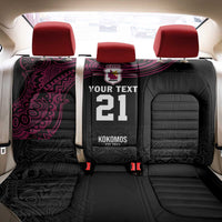 Queensland Papua New Guinea Custom Back Car Seat Cover All Black Pacific PNG Tribal Style
