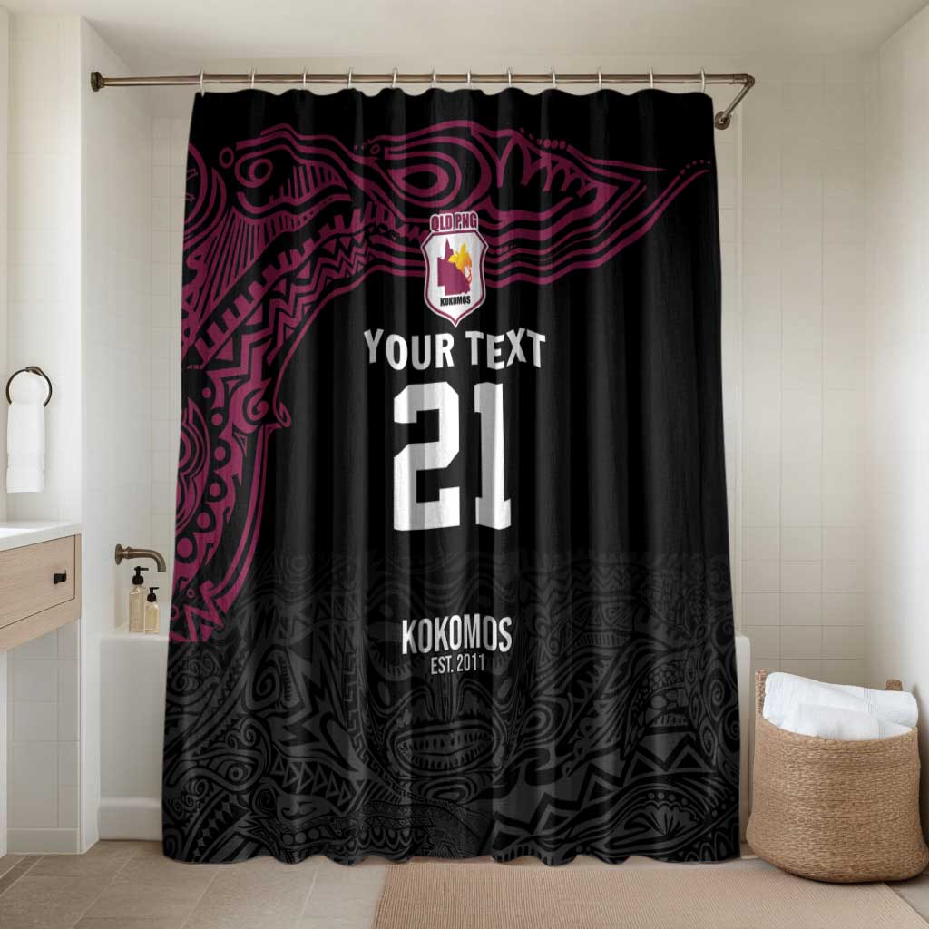 Queensland Papua New Guinea Custom Bathroom Set All Black Pacific PNG Tribal Style - Polynesian Pride