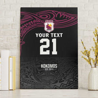 Queensland Papua New Guinea Custom Canvas Wall Art All Black Pacific PNG Tribal Style