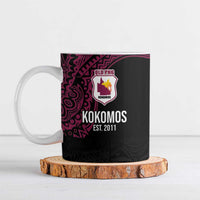 Queensland Papua New Guinea Custom Ceramic Mug All Black Pacific PNG Tribal Style LT9 Black - Polynesian Pride