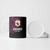 Queensland Papua New Guinea Custom Ceramic Mug All Black Pacific PNG Tribal Style LT9 - Polynesian Pride