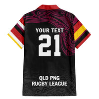 Queensland Papua New Guinea Custom Family Matching Mermaid Dress and Hawaiian Shirt All Black Pacific PNG Tribal Style