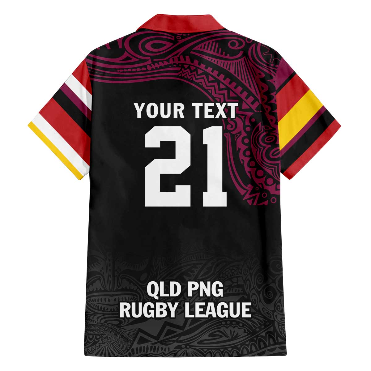 Queensland Papua New Guinea Custom Family Matching Off The Shoulder Long Sleeve Dress and Hawaiian Shirt All Black Pacific PNG Tribal Style