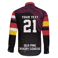 Queensland Papua New Guinea Custom Family Matching Puletasi and Hawaiian Shirt All Black Pacific PNG Tribal Style